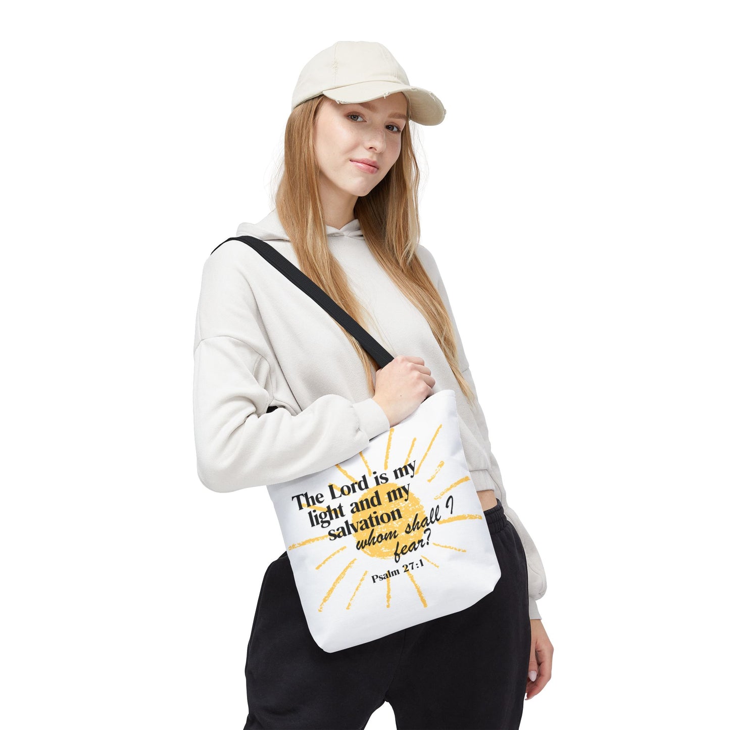 The Lord is My Light, White Tote Bag