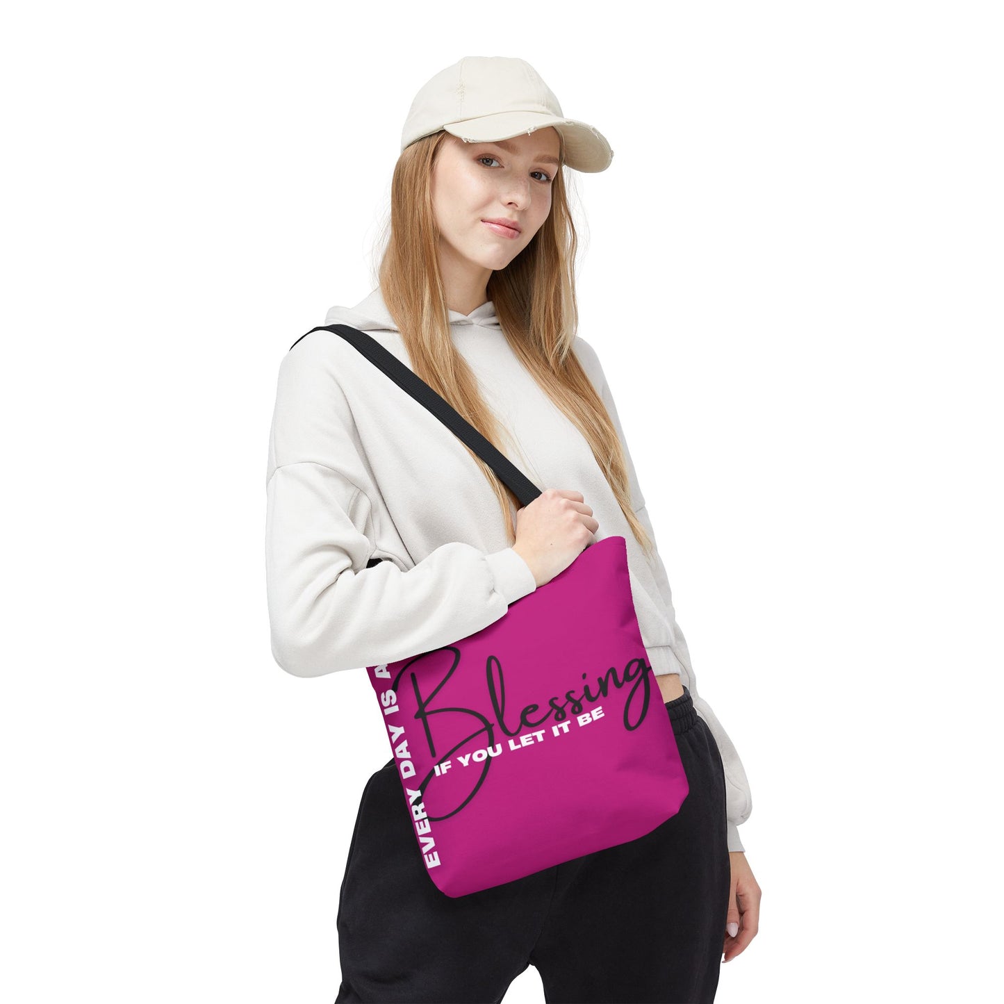 Everyday is a Blessing Tote Bag, Pink