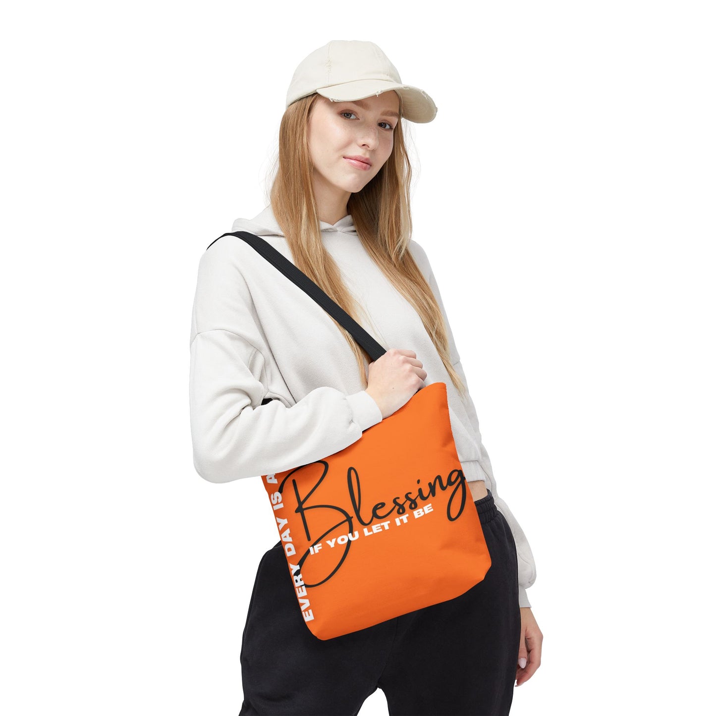 Everyday is a Blessing Tote Bag, Orange