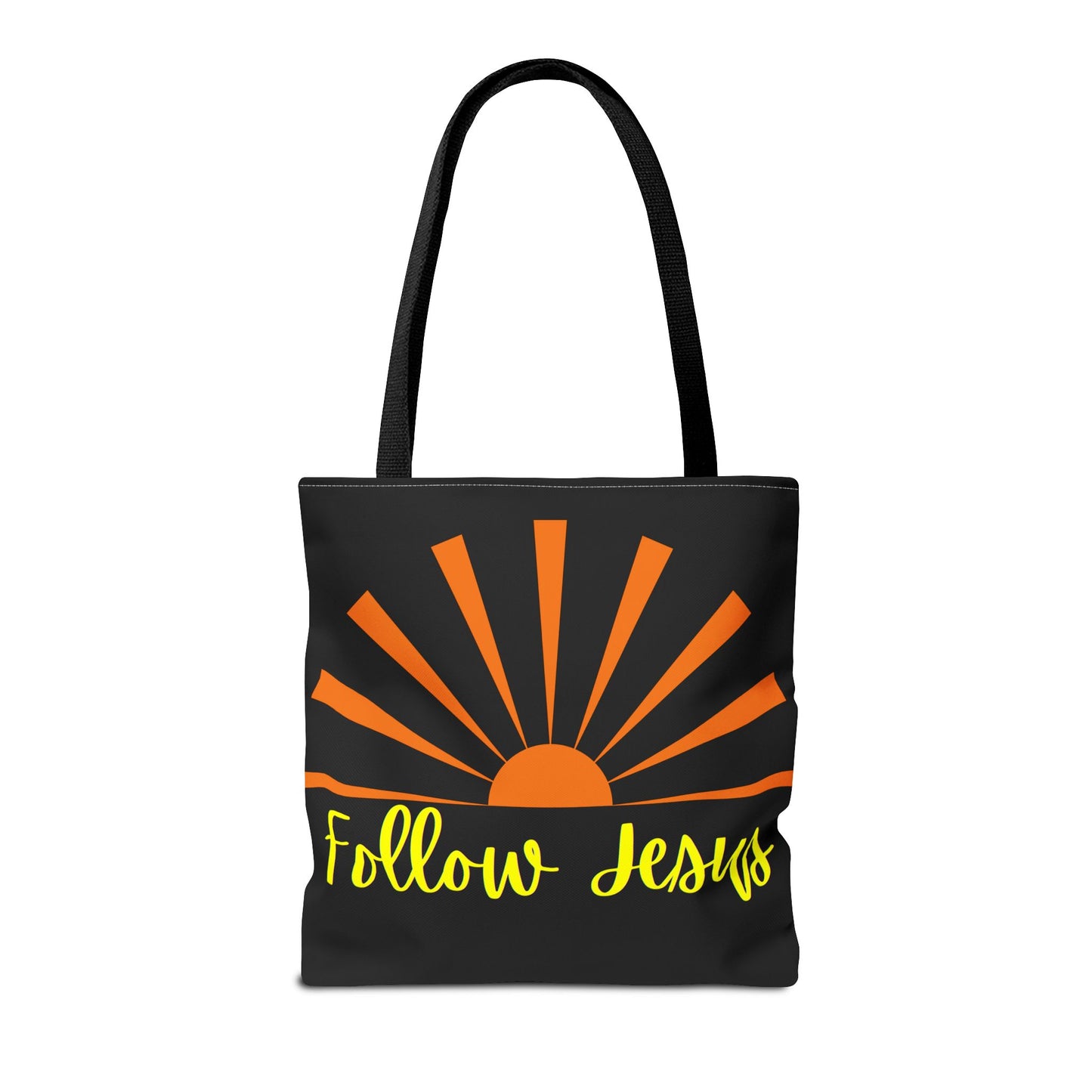 Follow Jesus, Black Tote Bag