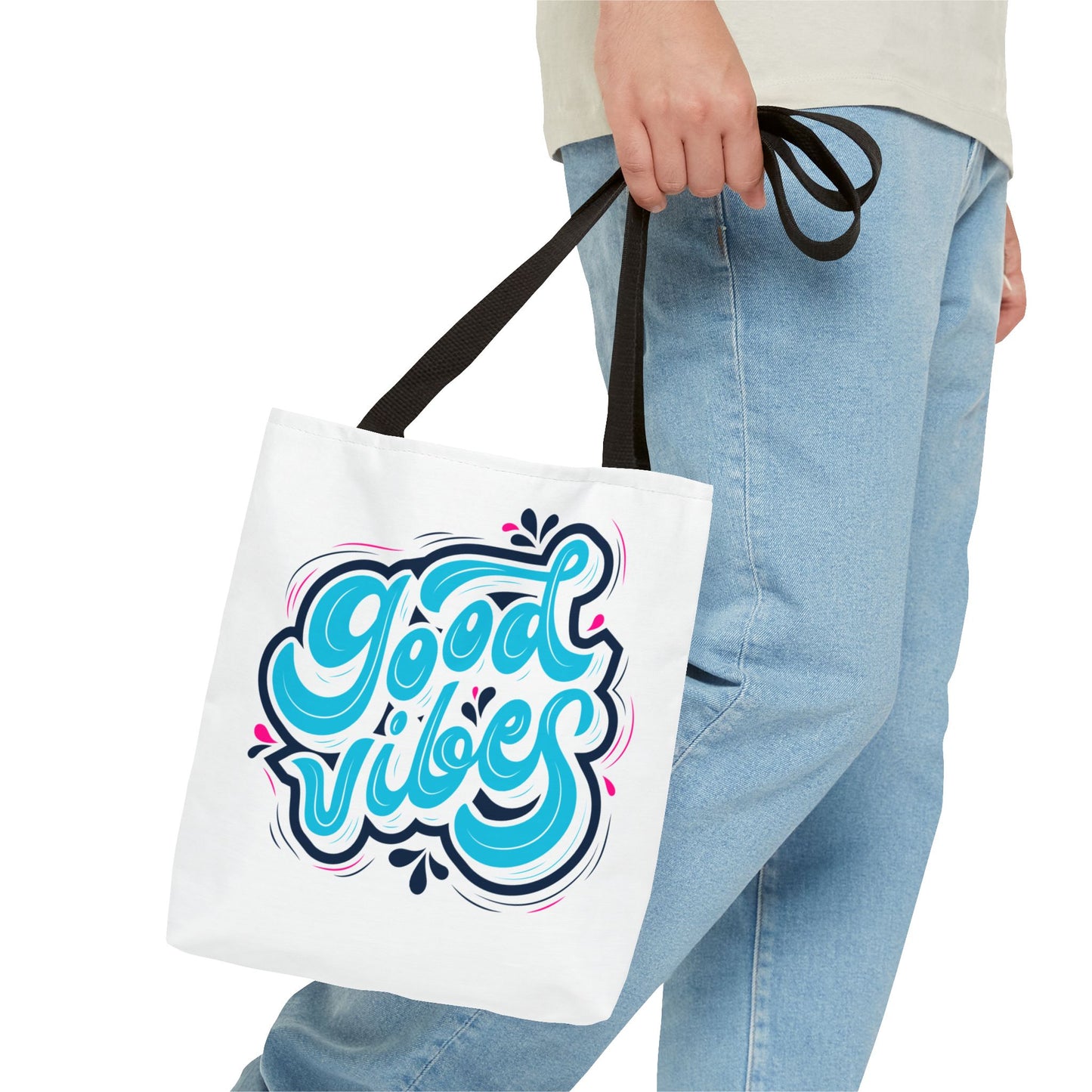 Good Vibes White Tote Bag