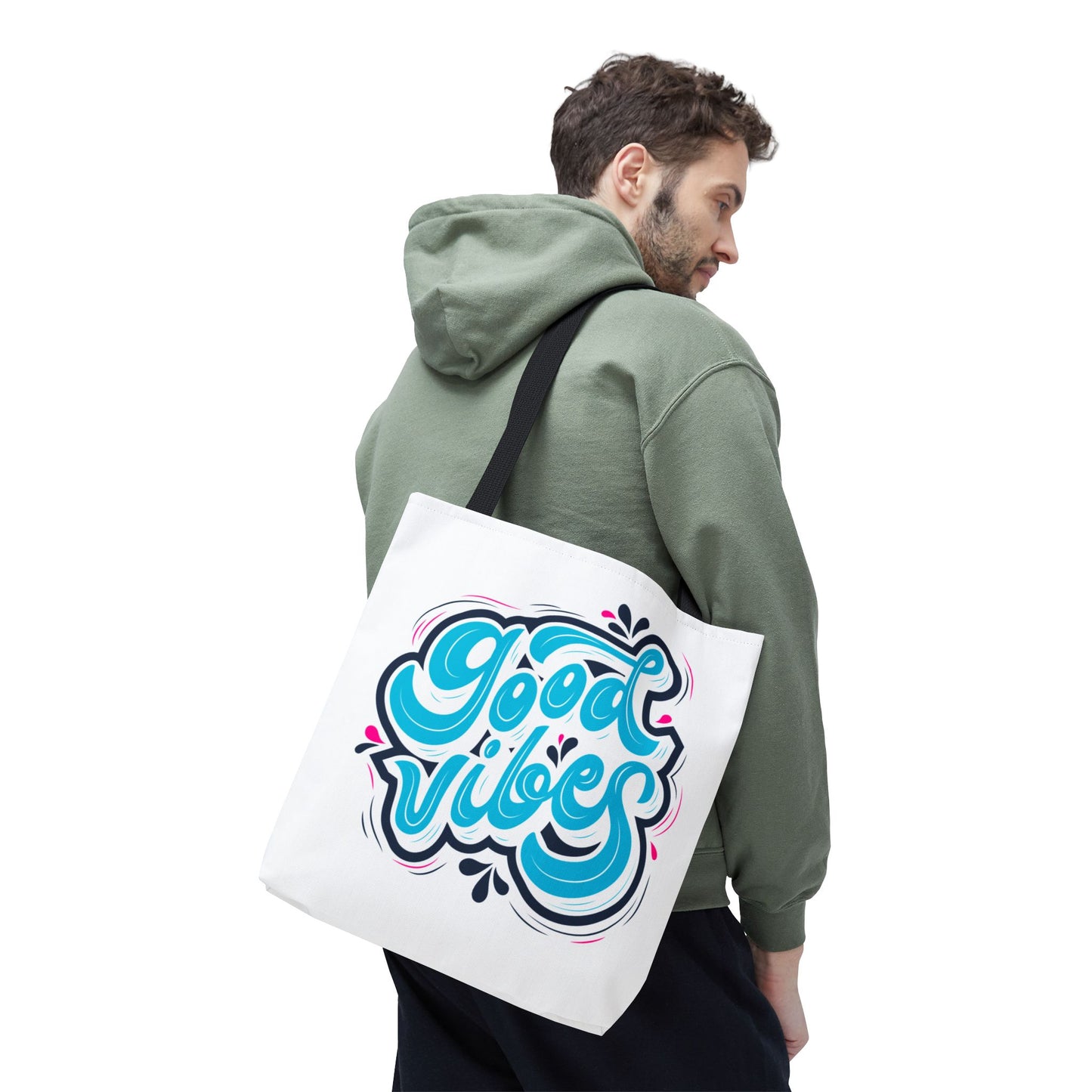 Good Vibes White Tote Bag