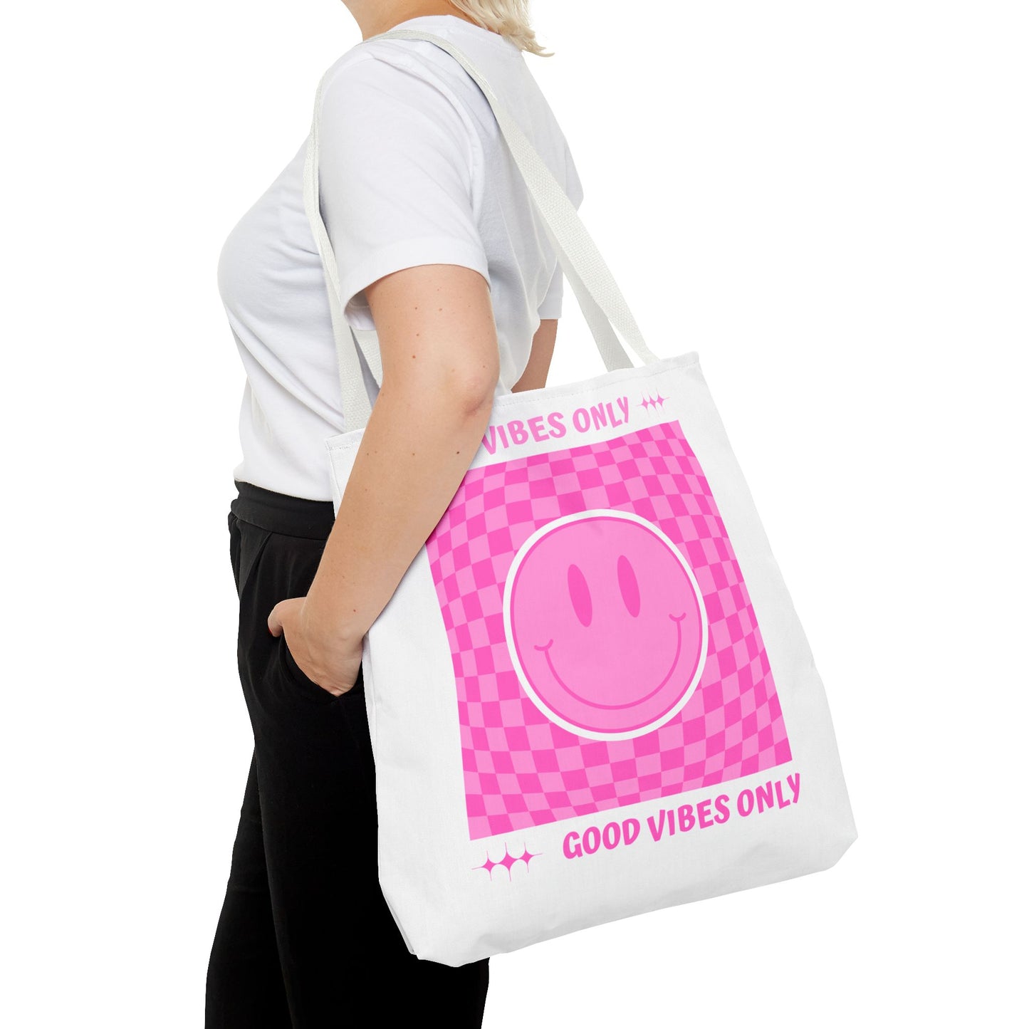 Good Vibes Only White Tote Bag
