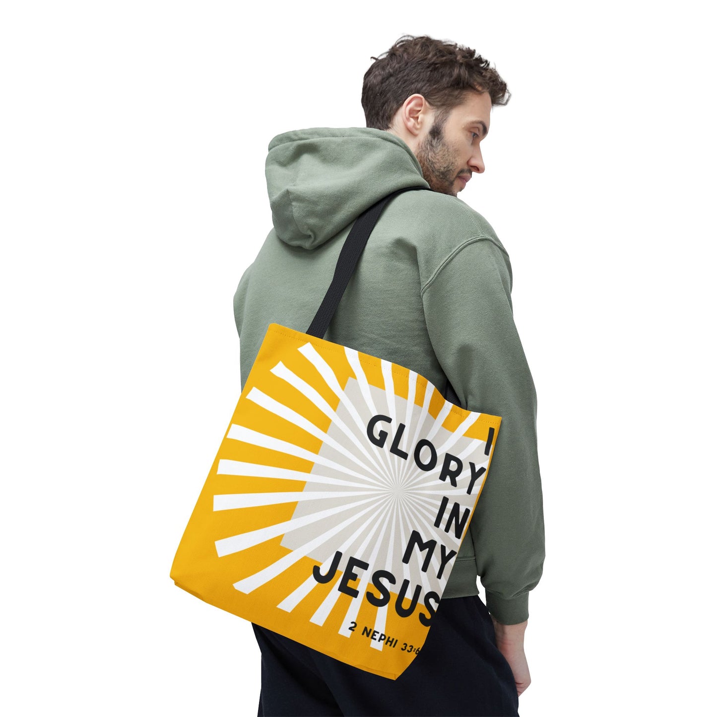 I Glory in My Jesus, Yellow Tote Bag