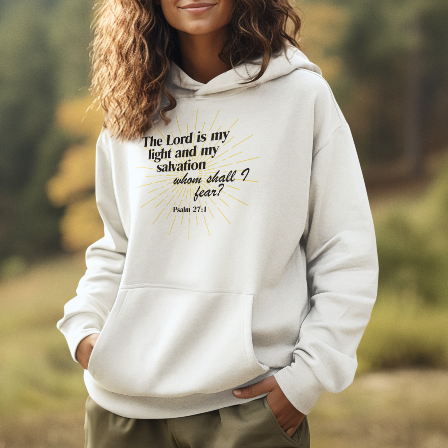 The Lord is my light Unisex Heavyweight Hoodie