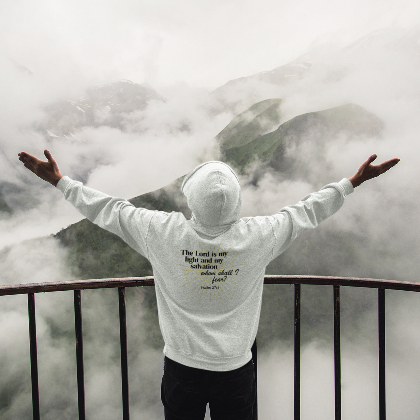 The Lord is my light Unisex Heavyweight Hoodie