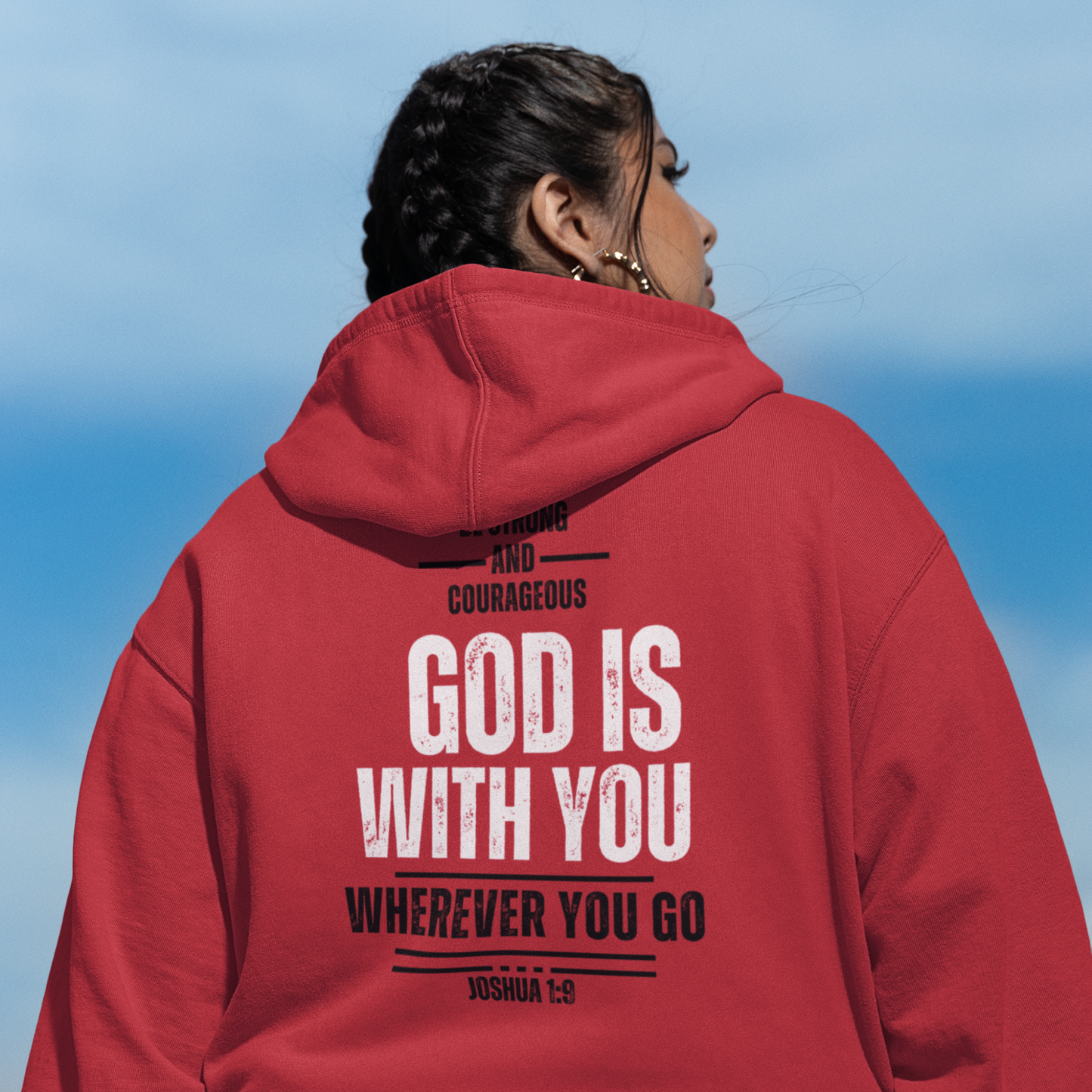 Be Strong and Courageous Unisex Heavyweight Hoodie