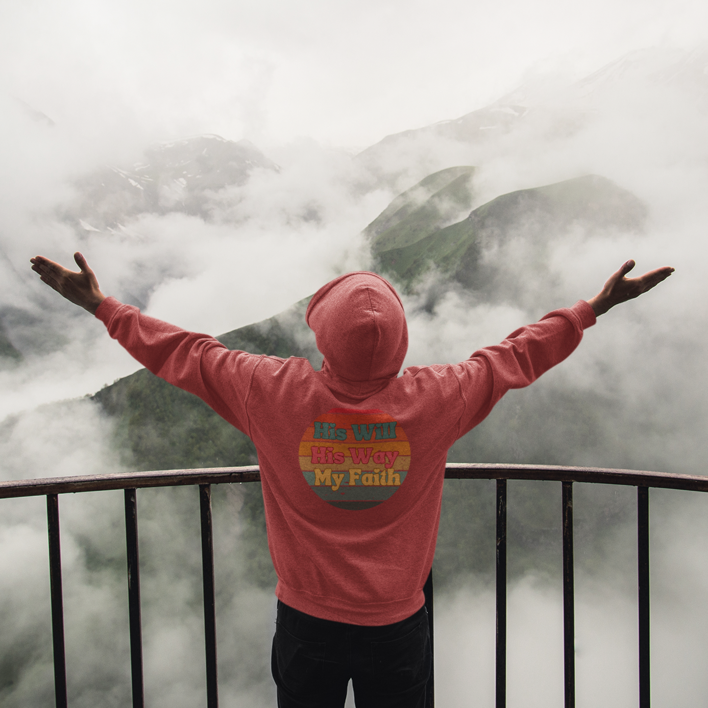 His Will His Way My Faith Mid-Weight Unisex Hoodie