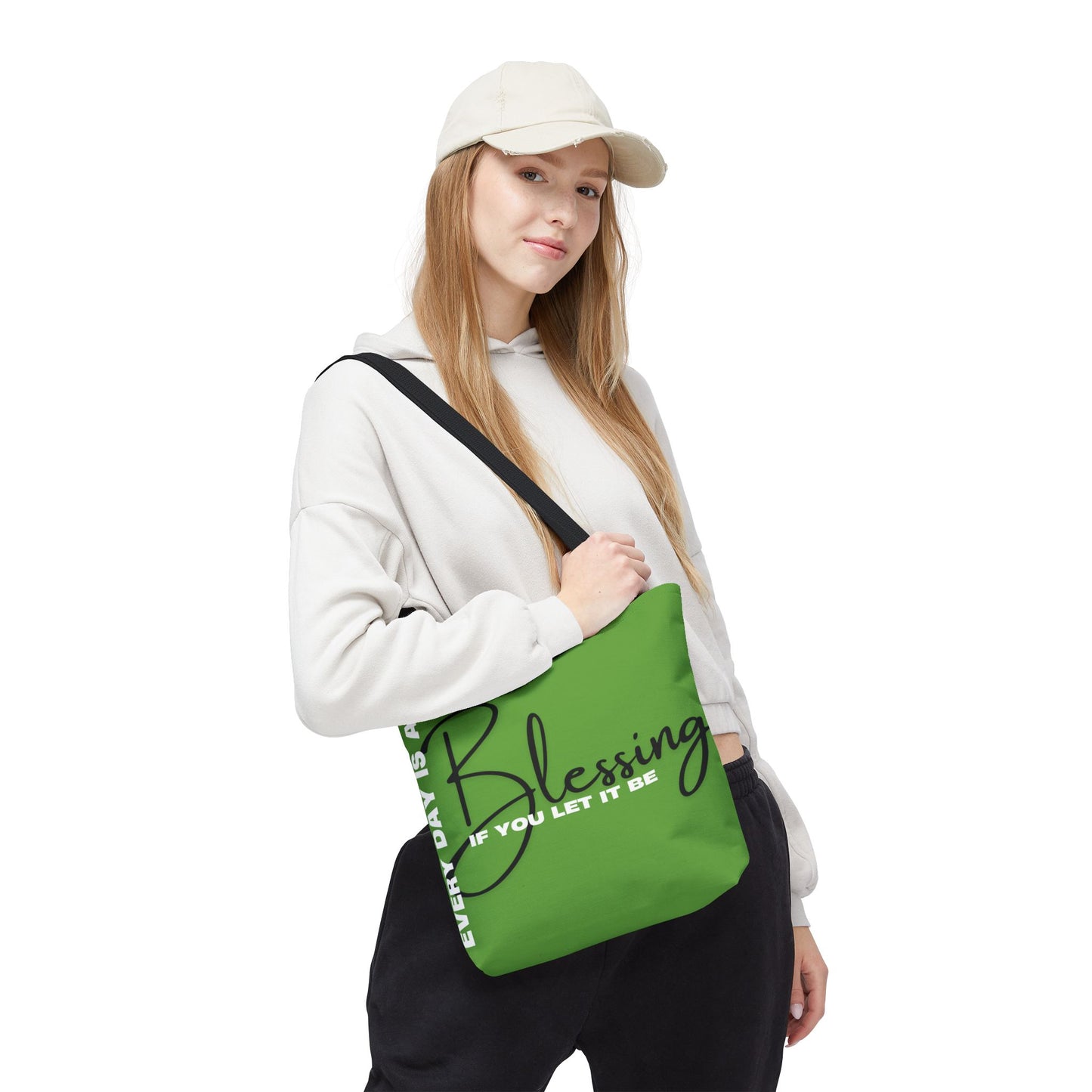 Everyday is a Blessing Green Tote Bag