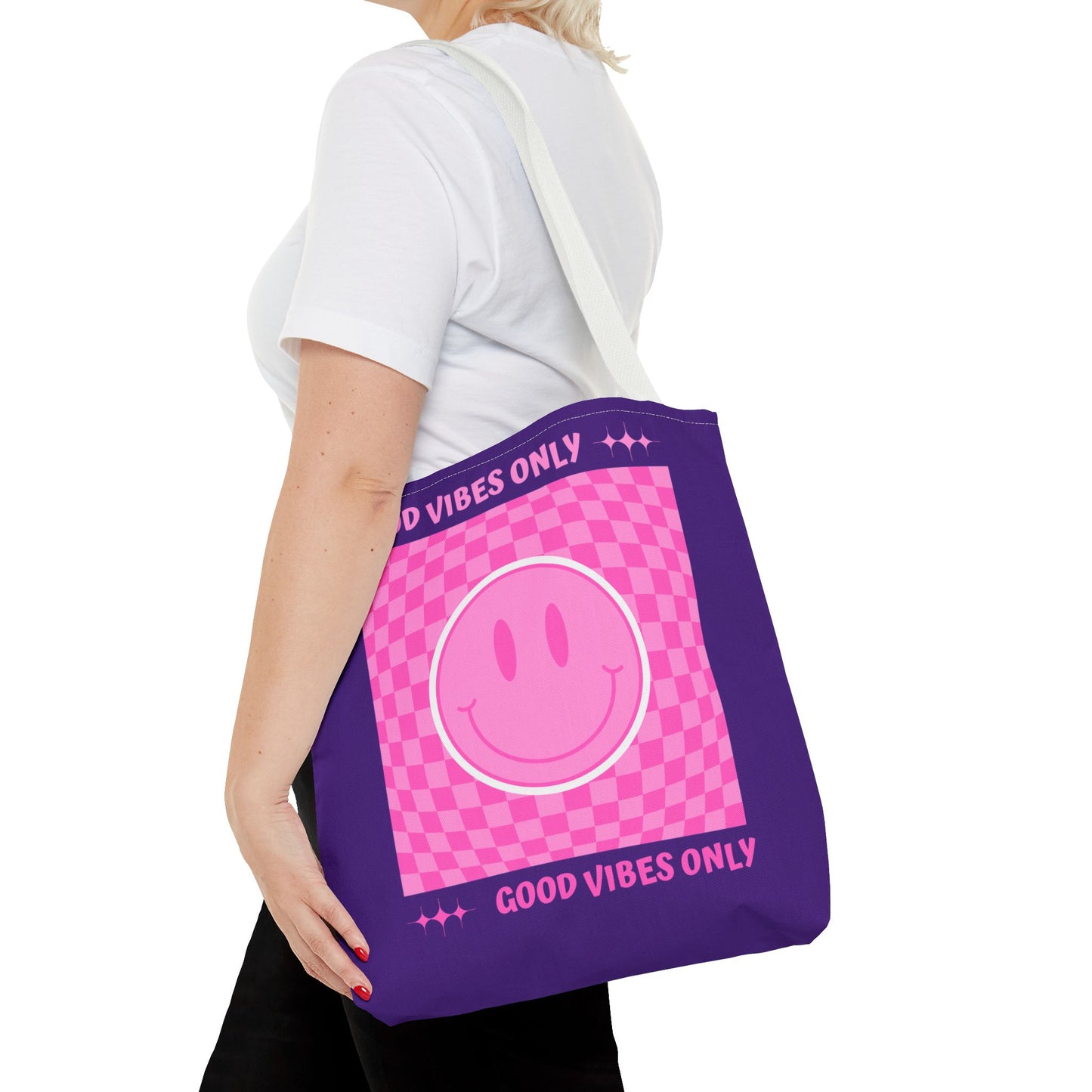 Good Vibes Only Purple Tote Bag