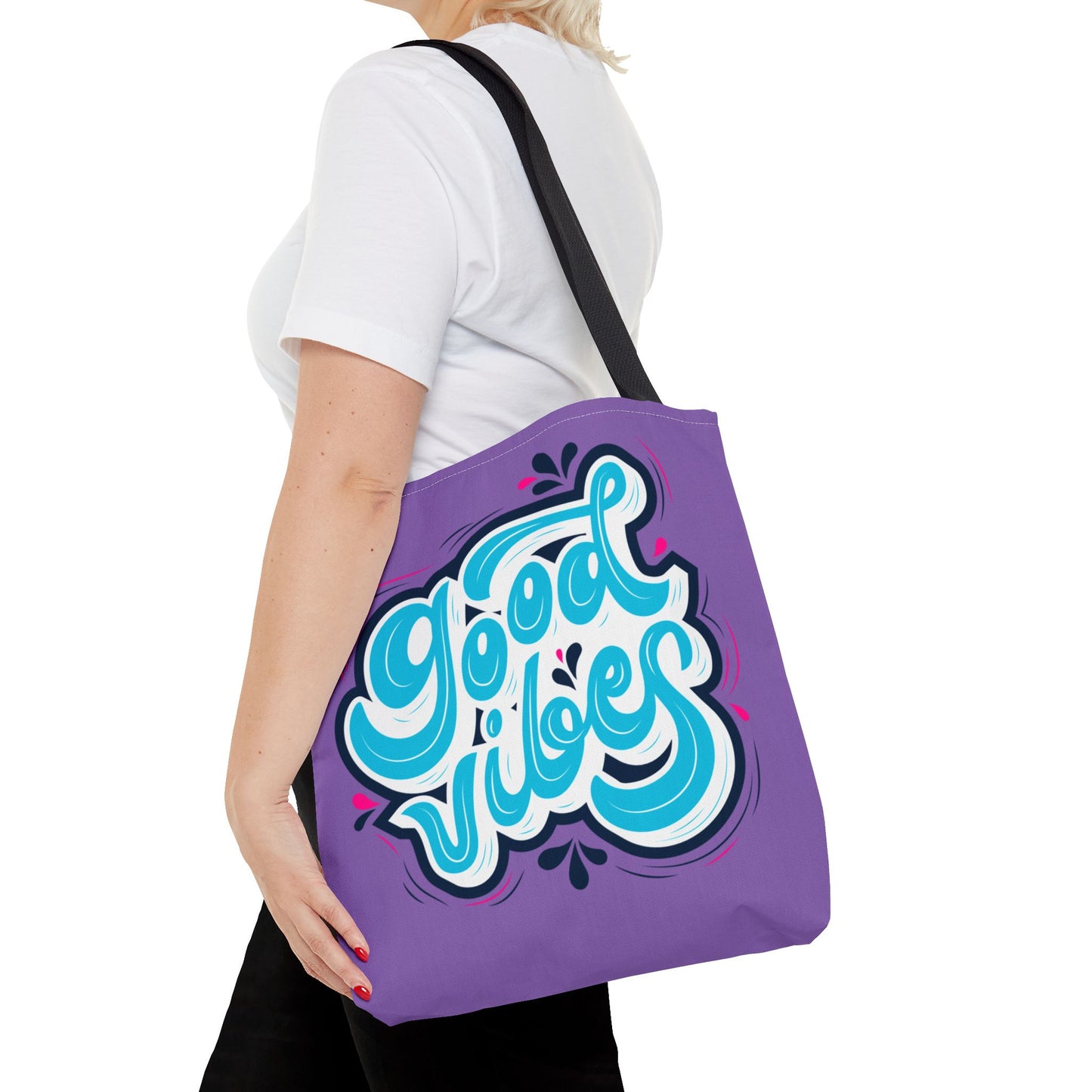 Good Vibes Purple Tote Bag