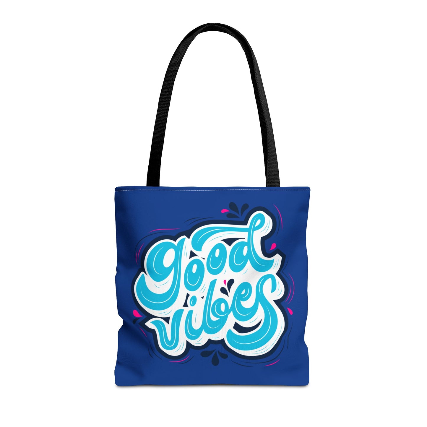 Good Vibes Dark Blue Tote Bag