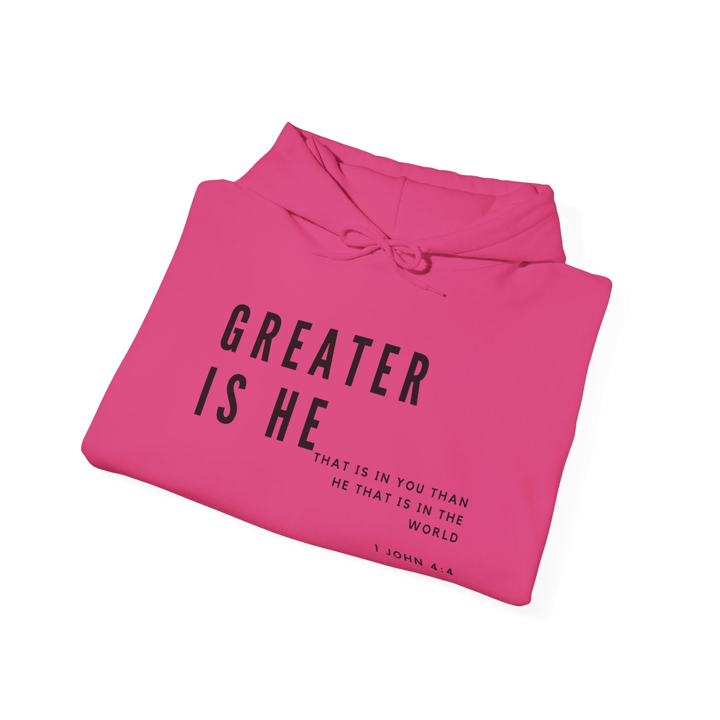 Greater is He Mid-Weight Unisex Hoodie