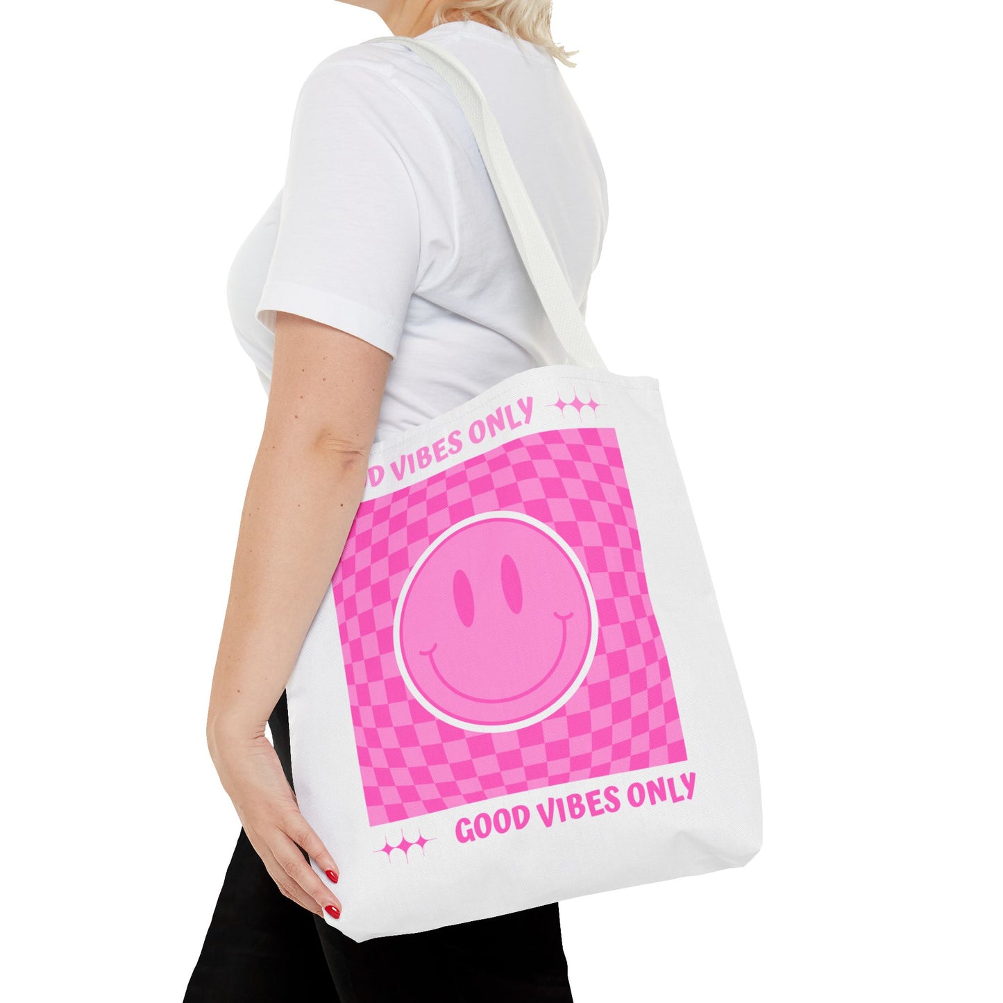 Good Vibes Only White Tote Bag