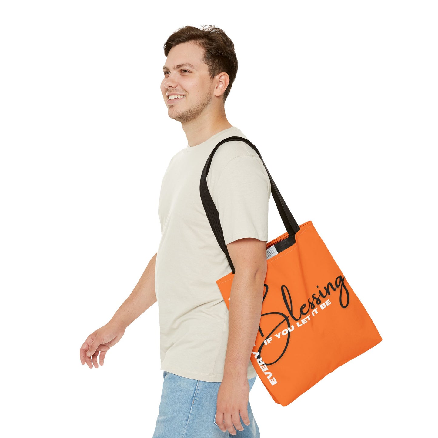 Everyday is a Blessing Tote Bag, Orange