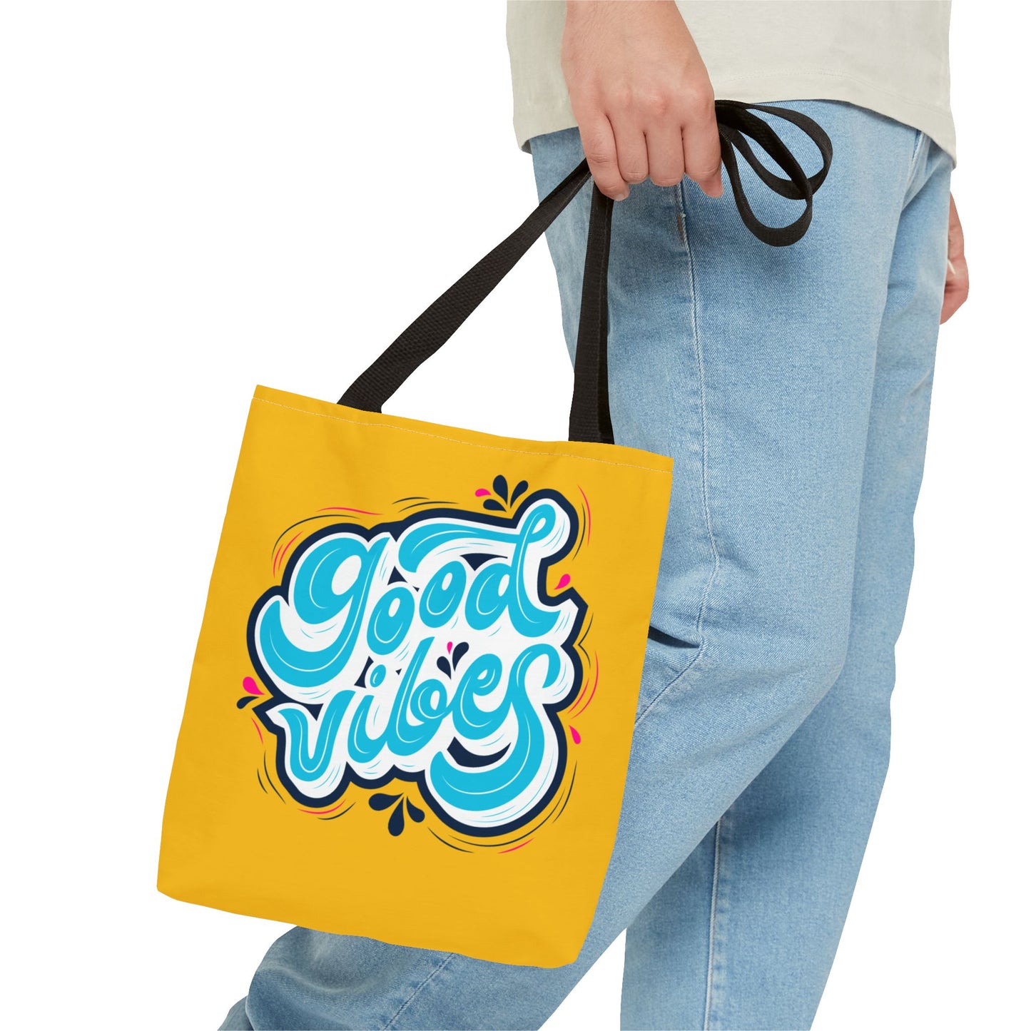 Good Vibes Yellow Tote Bag