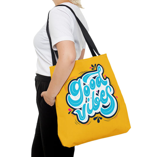 Good Vibes Yellow Tote Bag