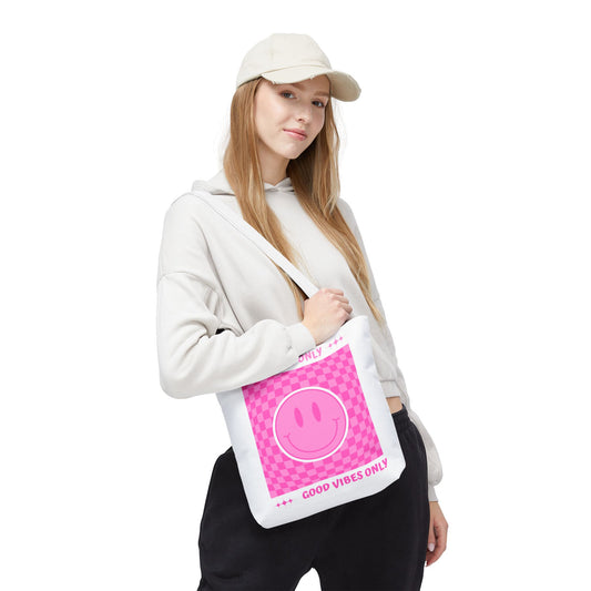 Good Vibes Only White Tote Bag