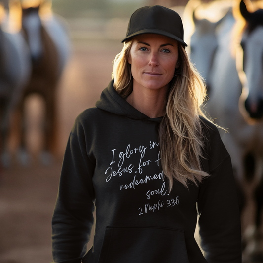 I Glory in My Jesus Unisex Heavyweight Hoodie