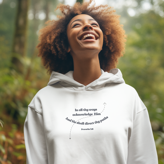In All Thy Ways Acknowledge Him Unisex Heavyweight Hoodie