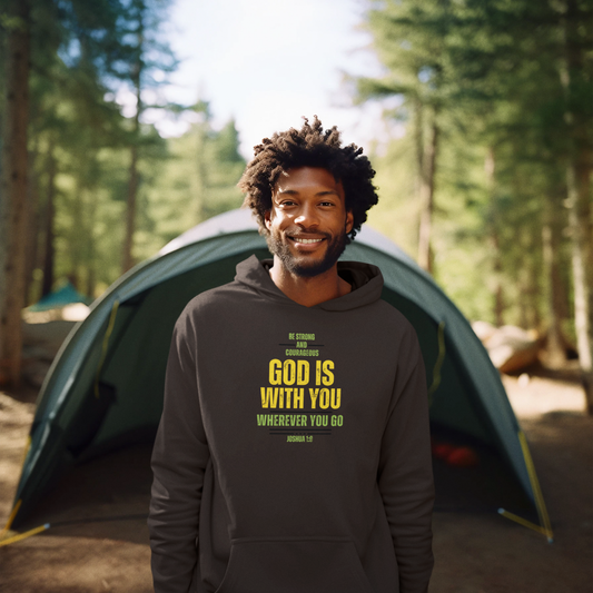 Be Strong and Courageous Heavyweight Unisex Hoodie