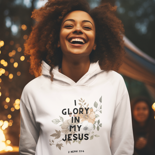 I Glory in My Jesus Mid-Weight Unisex Hoodie