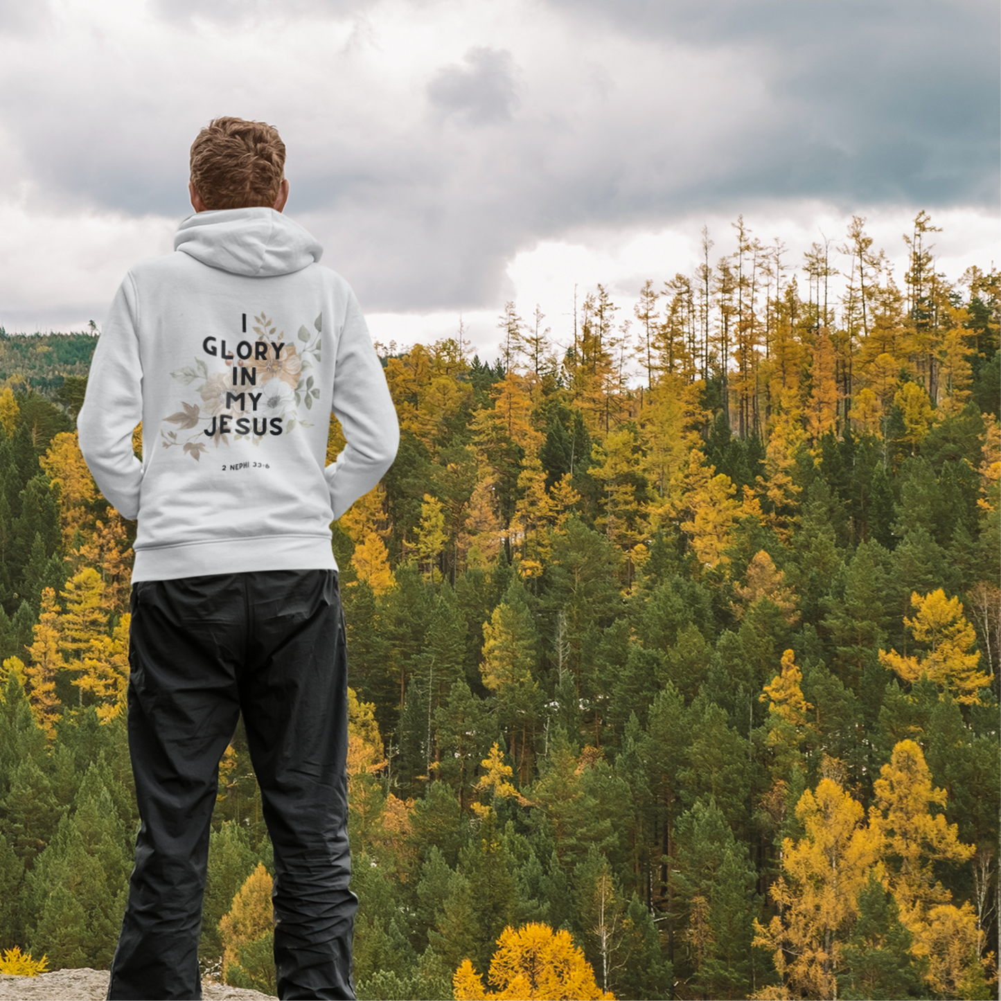 I Glory in My Jesus Mid-Weight Unisex Hoodie