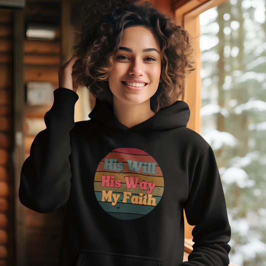 His Will His Way My Faith Mid-Weight Unisex Hoodie