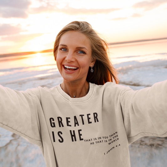Greater is He Unisex Sweatshirt