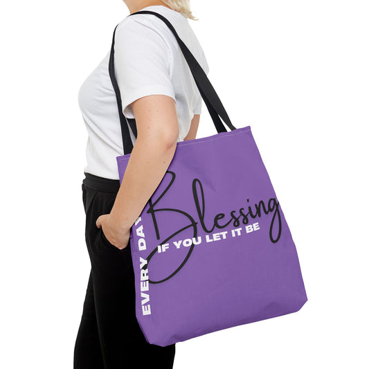 Everyday is a Blessing, Purple Tote Bag