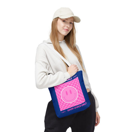Good Vibes Only Blue Tote Bag