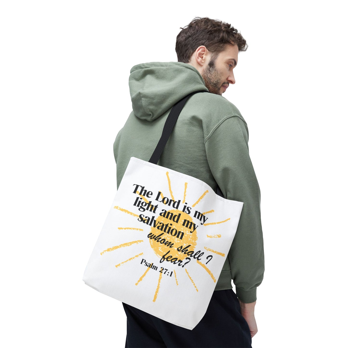 The Lord is My Light, White Tote Bag