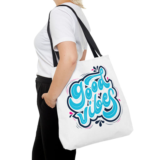 Good Vibes White Tote Bag