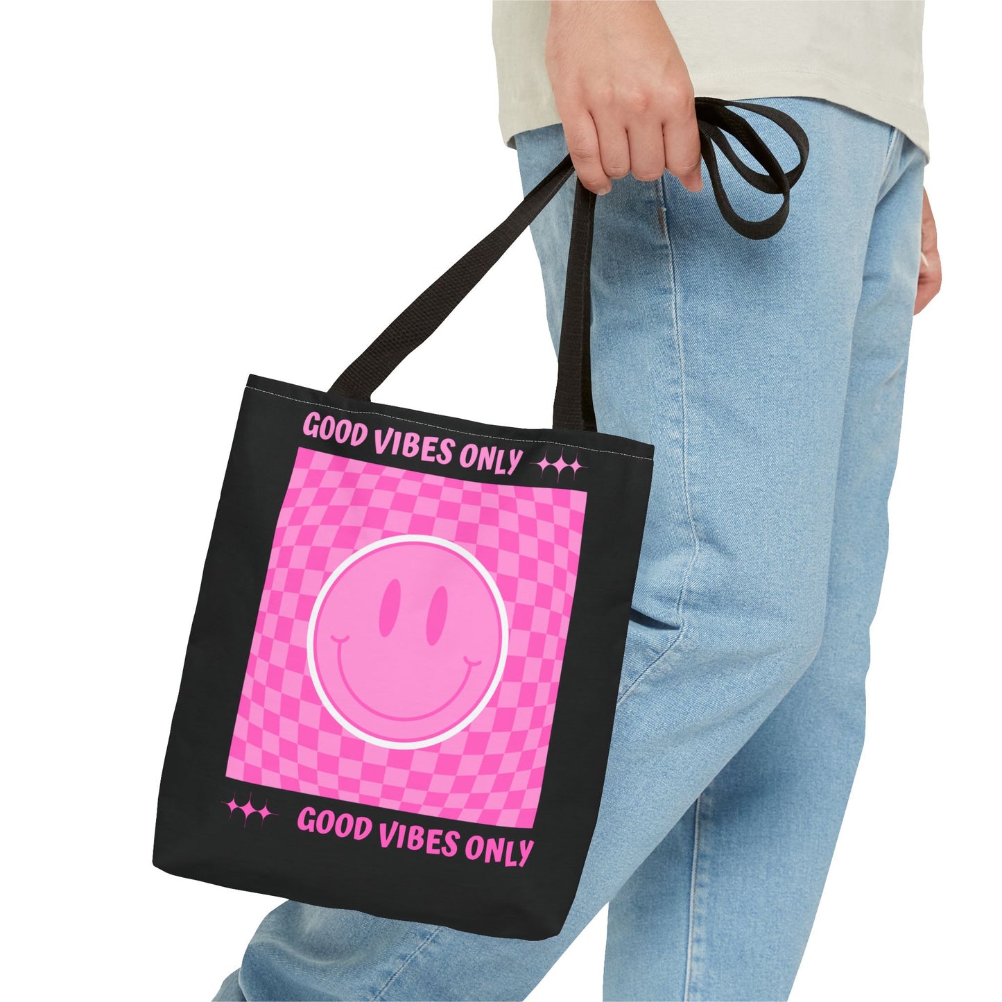 Good Vibes Only Black Tote Bag