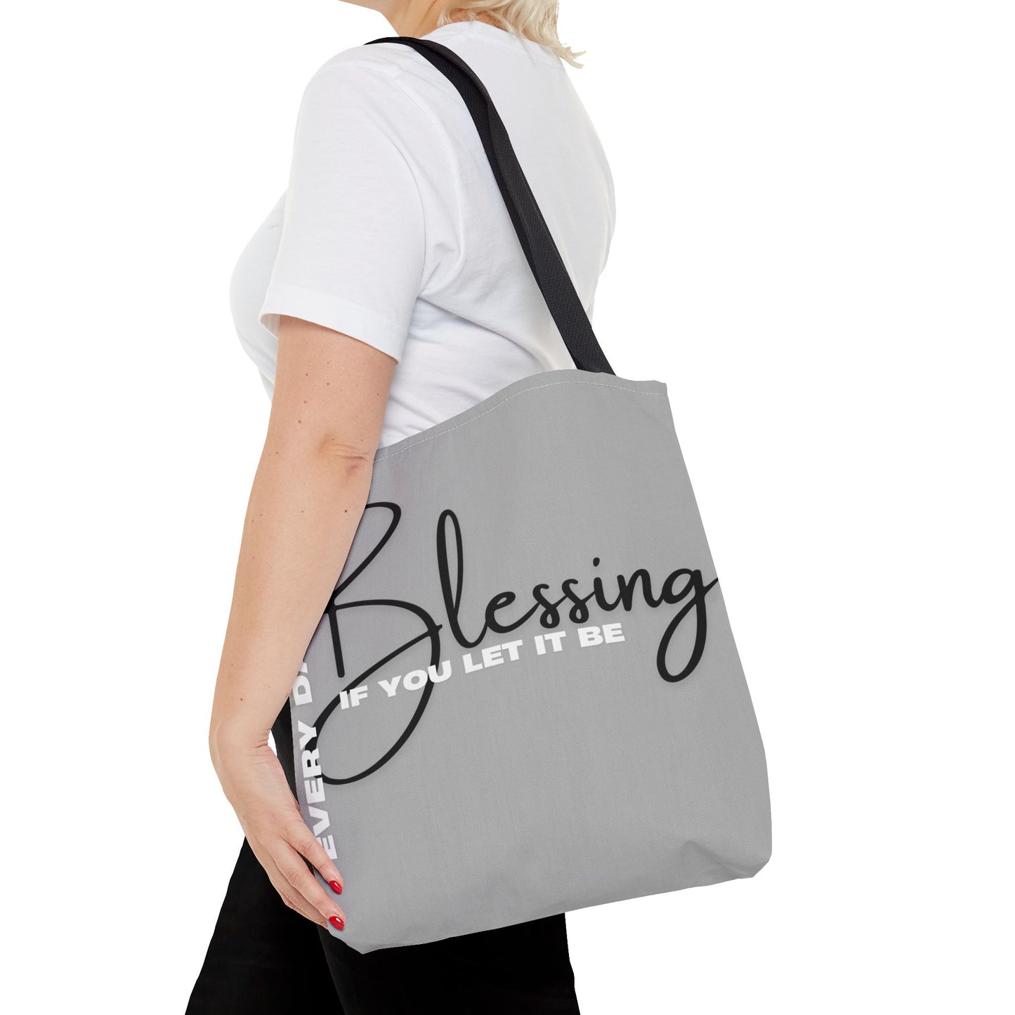 Everyday is a Blessing Light Grey Tote Bag