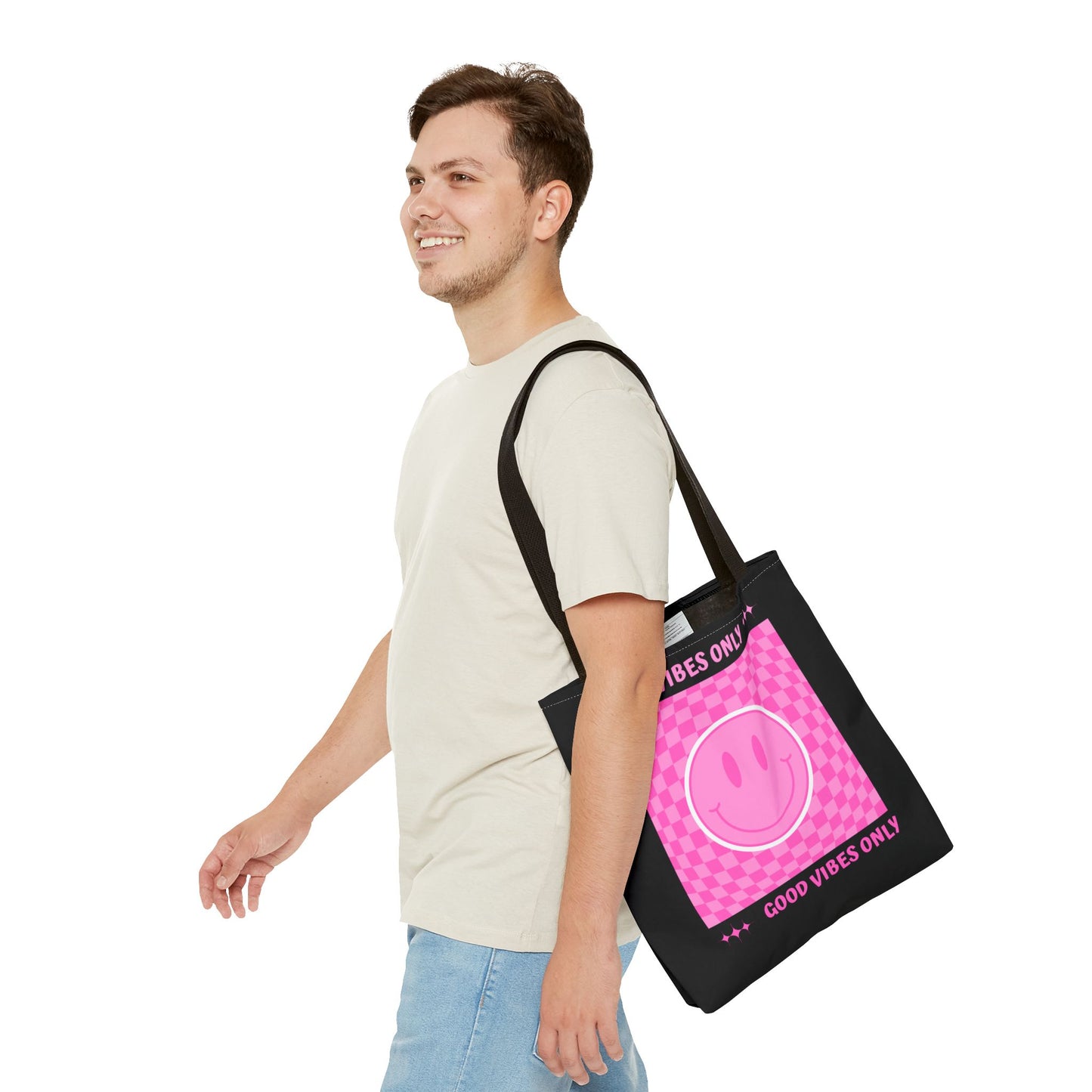 Good Vibes Only Black Tote Bag