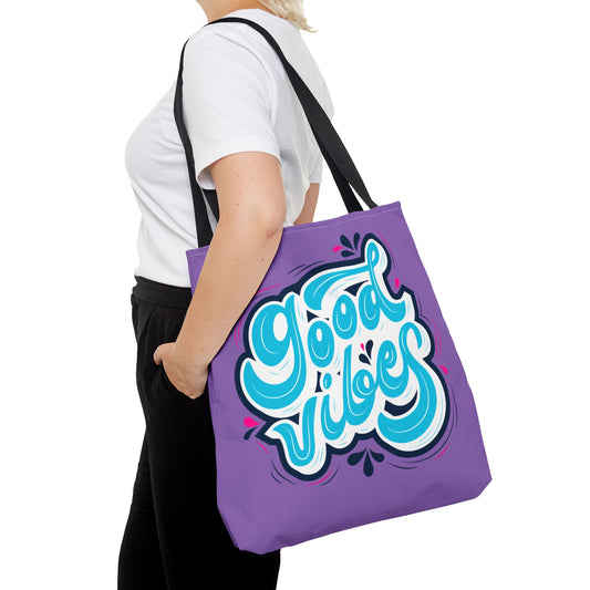 Good Vibes Purple Tote Bag