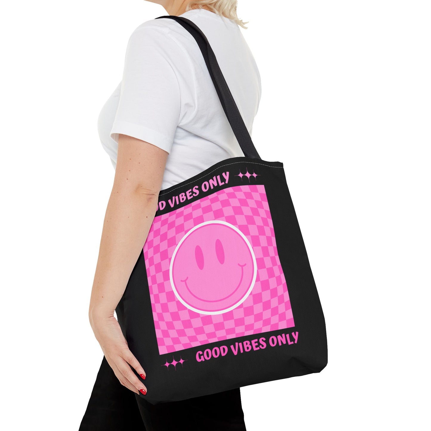 Good Vibes Only Black Tote Bag