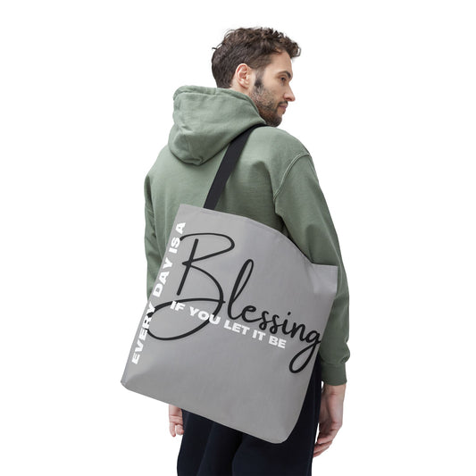 Everyday is a Blessing Light Grey Tote Bag