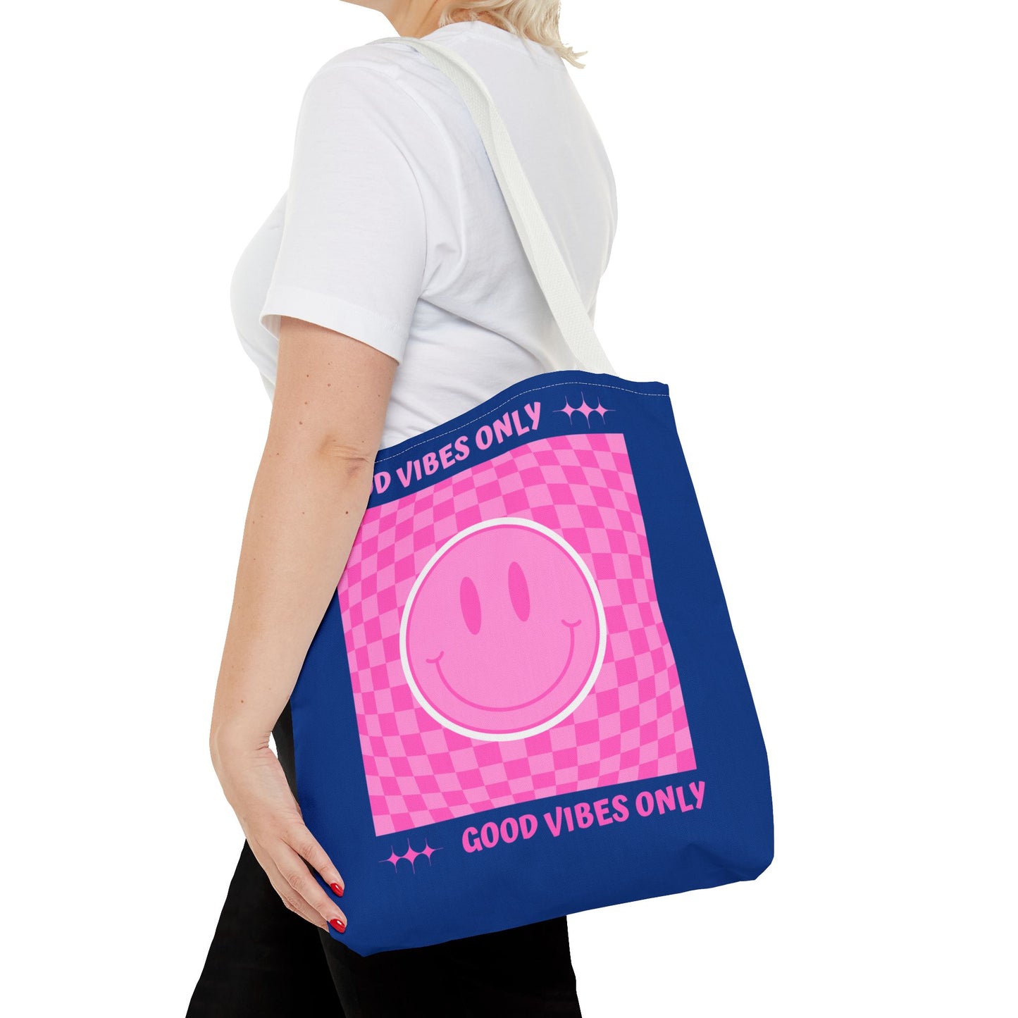 Good Vibes Only Blue Tote Bag